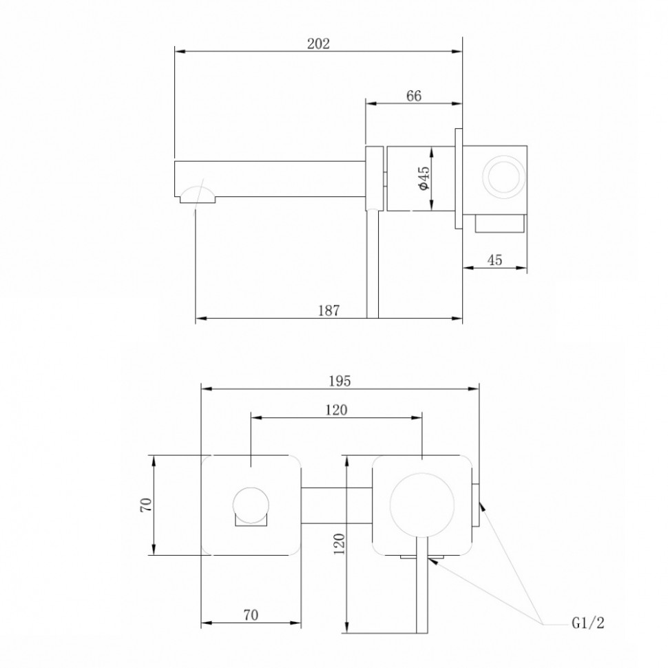 Смеситель ABBER Emotion AF8812NG для раковины скрытого монтажа, никель