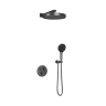 Душевой комплект SANCOS Space встраиваемый c термостатическим смесителем, цвет вороненая сталь , арт. SC3006GMG