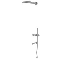 Душевая система ABBER Perfekte 316 AF8A50BGG скрытого монтажа с изливом, брашированная оружейная сталь