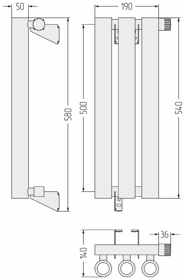 Кумир-0 EU50 правый 500х190 3 секции