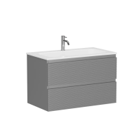 Тумба подвесная SANCOS Folk 790х445х500, c двумя ящиками оснащенными доводчиками, Ergraut soft, арт.FL80ES