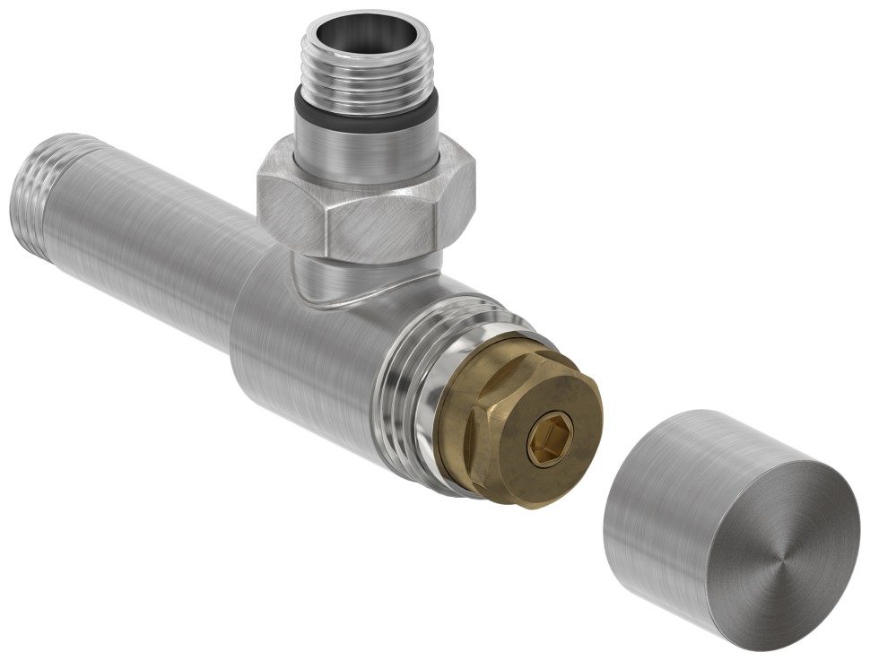 Вентиль угловой под шестигранник (G 1/2" НР х G 1/2" НР)