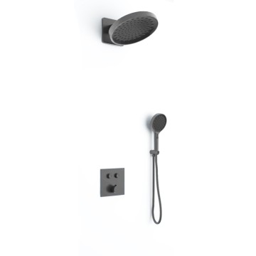 Душевой комплект Инспаер (Inspire) VSFW-421I3GM встраиваемый, двухрежимный, вороненая сталь