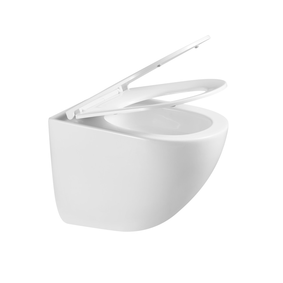 Унитаз подвесной Бьен (Bien) VT1-56TFS Торнадо, цвет белый, ультратонкое микролифт сиденье