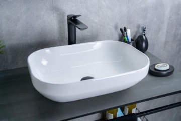 Раковина Gid D1468 51195 накладная белая 50x36x14.5