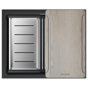 Мойка LUMI-MULTI SINK 55 UNI, IT-GRANIT, LU-MULTI 55-AN, антрацит, 550х450, Paulmark