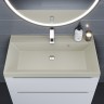 Раковина для ванной 80 см, Uperwood Classic Quartz, кварцевая, бежевая матовая, лён