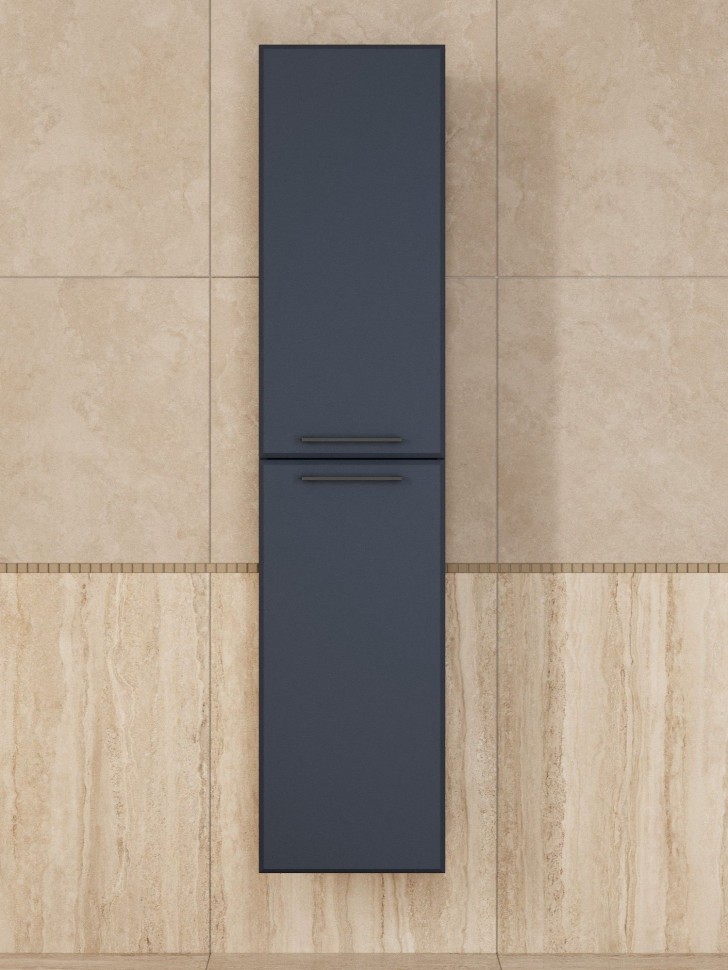 Шкаф-пенал для ванной Uperwood Foster NEW 36х30х160 см, черный