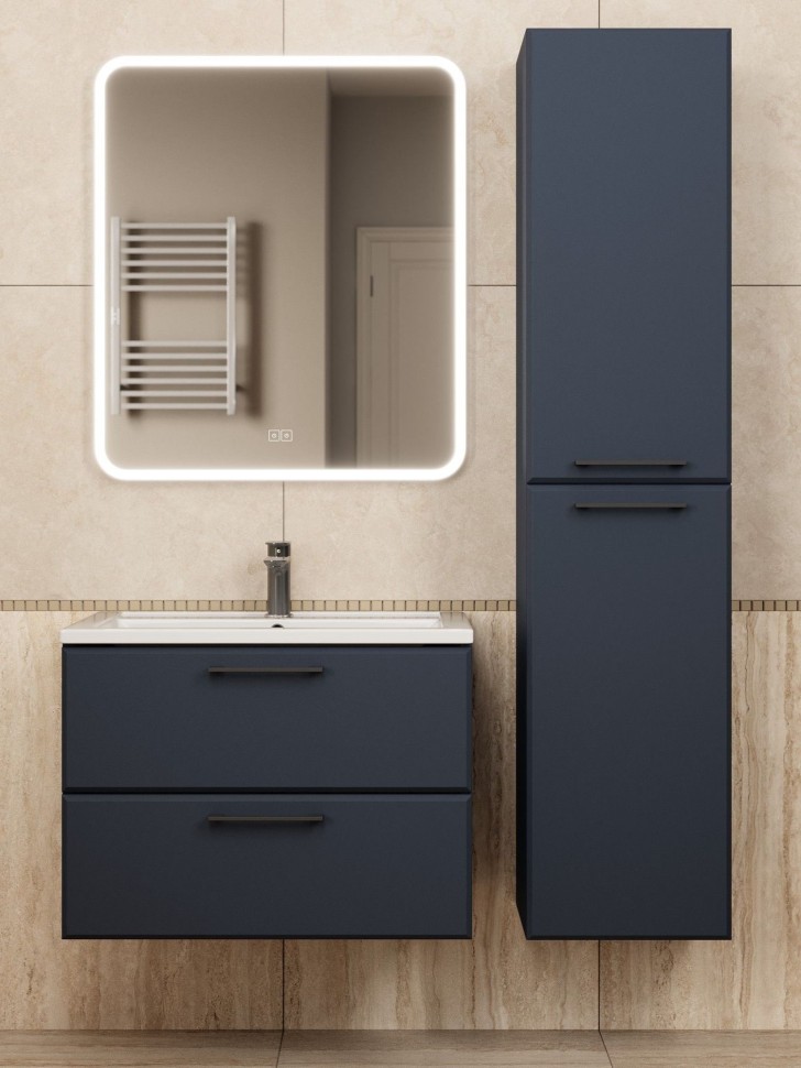 Шкаф-пенал для ванной Uperwood Foster NEW 36х30х160 см, черный