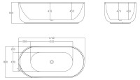 Акриловая ванна BELBAGNO BB401-1700-800