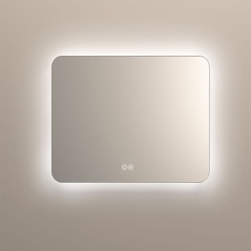 Зеркало LED VLM-3BE900-2 900х800 c сенсорным выключателем и диммером, антизапотевание