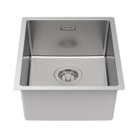 Мойка LASSAN 38 UNI, нерж. сталь, LA38-BS, брашированная нерж. сталь, 380х440мм, Paulmark