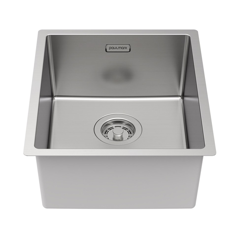Мойка LASSAN 38 UNI, нерж. сталь, LA38-BS, брашированная нерж. сталь, 380х440мм, Paulmark