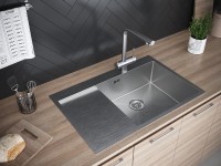 Мойка нерж. сталь KRONER 78F, PM217851-BSR, брашированная нерж. сталь, правая, 780х510мм, Paulmark