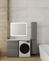 Тумба напольная STYLELINE "Даллас 120" Люкс Плюс серая под раковину ESTETUS Даллас 1200*480 левый