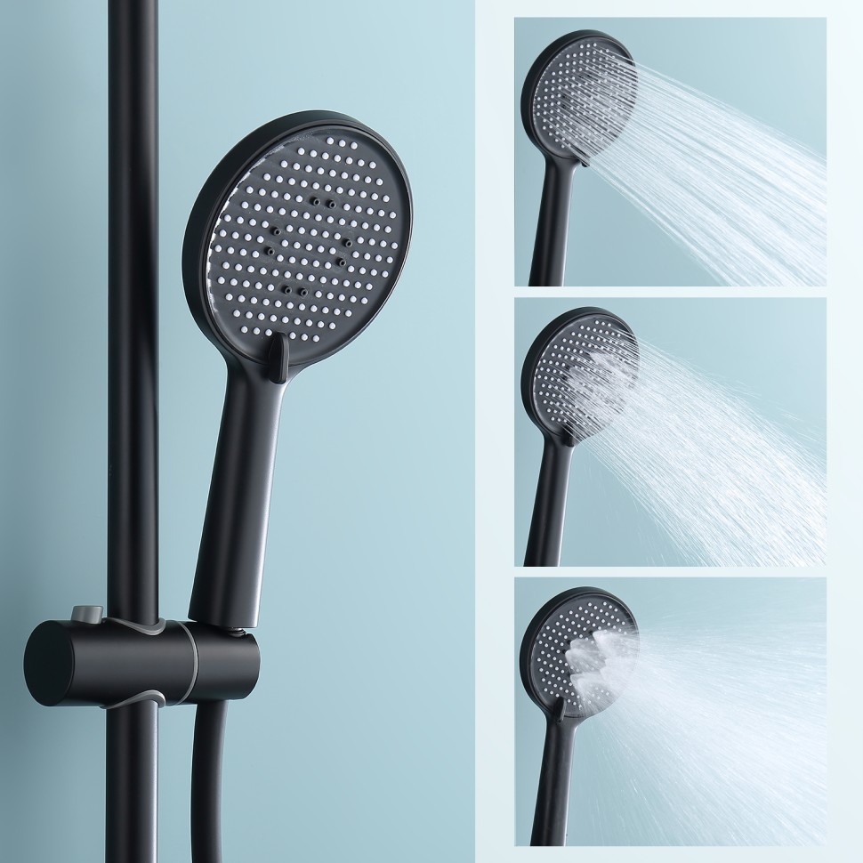 Душевая система Splenka для ванны и душа S223.24.06 Черный