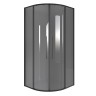Душевое ограждение Niagara Nova NG-2827-34BLACK (100х100х195) четверть круга,черный матовый,двери раздвижные,стекло тонированное,1 место