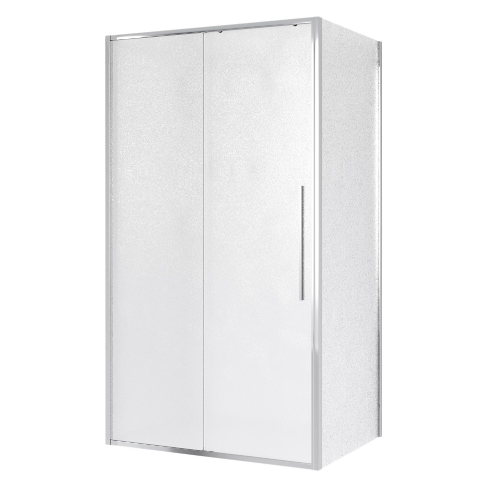 Душевое ограждение Niagara Nova NG-65-12CH-CH100-34 (120х100х195) прямоугольник,хром,дверь раздвижная,стекло шиншилла,2 места