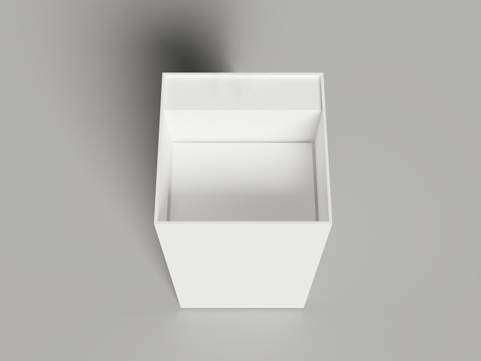 Раковина напольная ARMONIA SQUARE TOP 01 без отверстия под смеситель 450х450х900 S-Sense Глянцевое