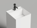 Раковина напольная ARMONIA SQUARE TOP 01 без отверстия под смеситель 450х450х900 S-Sense Глянцевое