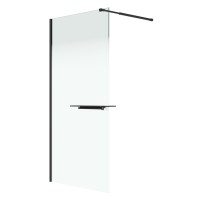 Душевая перегородка Niagara Nova NG-582-90BLACK (90х200) черный матовый,стекло белый градиент,1 место