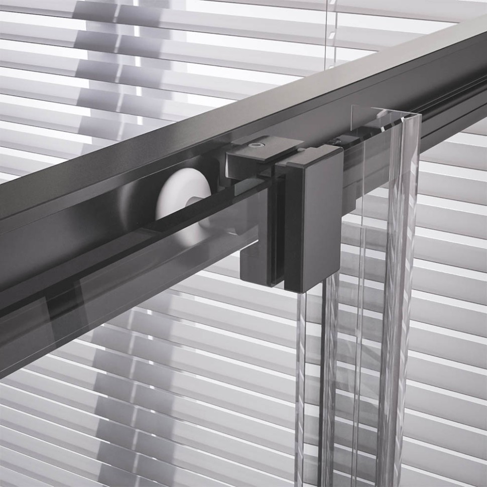 Душевой угол Veconi Premium Trento PTC-20GR, 1100Х900x2000, брашированное графит, стекло прозрачное