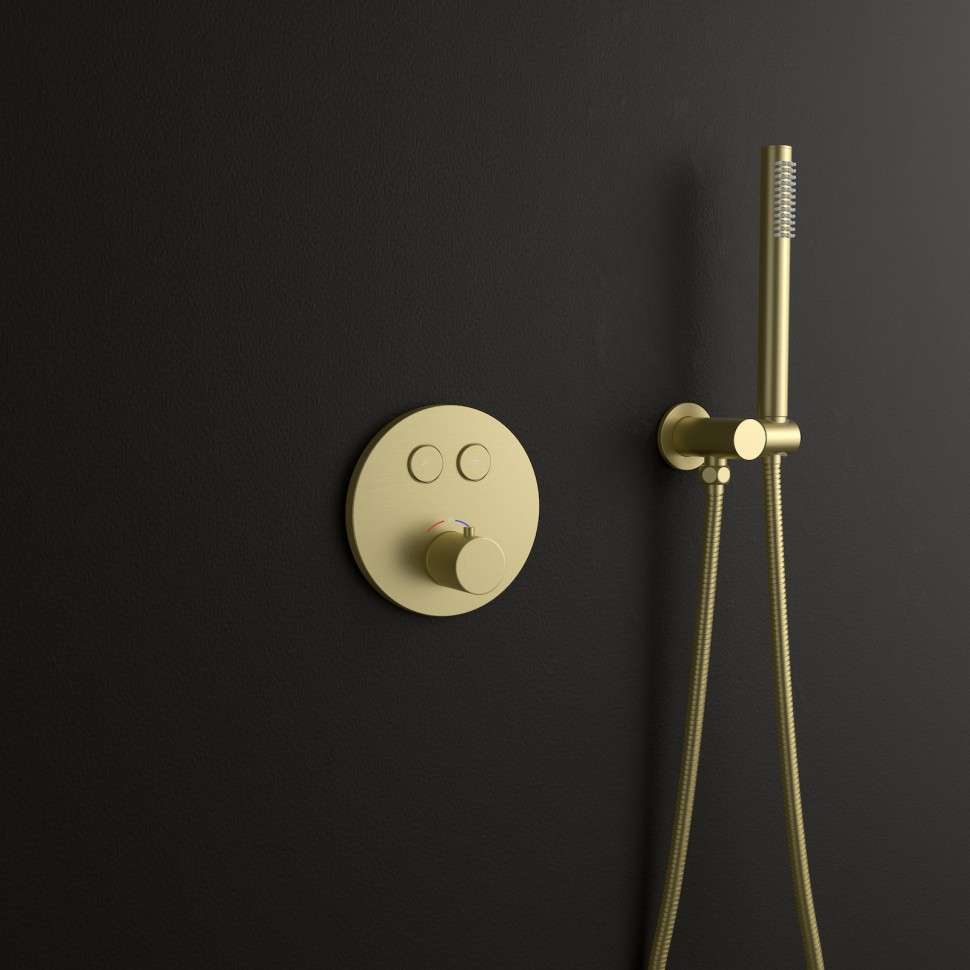 Душевая система встроенная с термостатом Timo Saona SX-2370/17SM золото матовое