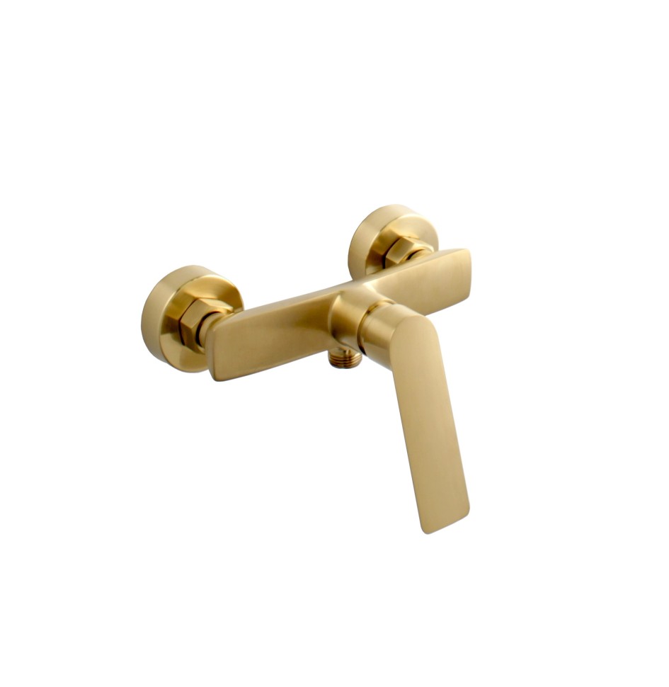 Смеситель для душа настенный Demm SVEN, однорычажный, шлифованное золото