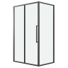 Душевое ограждение Grossman Cosmo 100.K33.02.100.21.00-200.K33.02.90.21.00 (100х90х195) раздвижная,черный матовый,стекло прозрачное,2 места