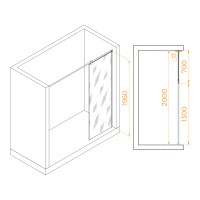 Душевая перегородка RGW WA-033 (Прозрачное, 700)