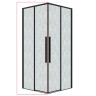 1/2 душевого ограждения Grossman Galaxy 1/2.K33.01.10L.21.02 (100*195) раздвижная(левая),черный матовый, стекло шиншилла,1 место