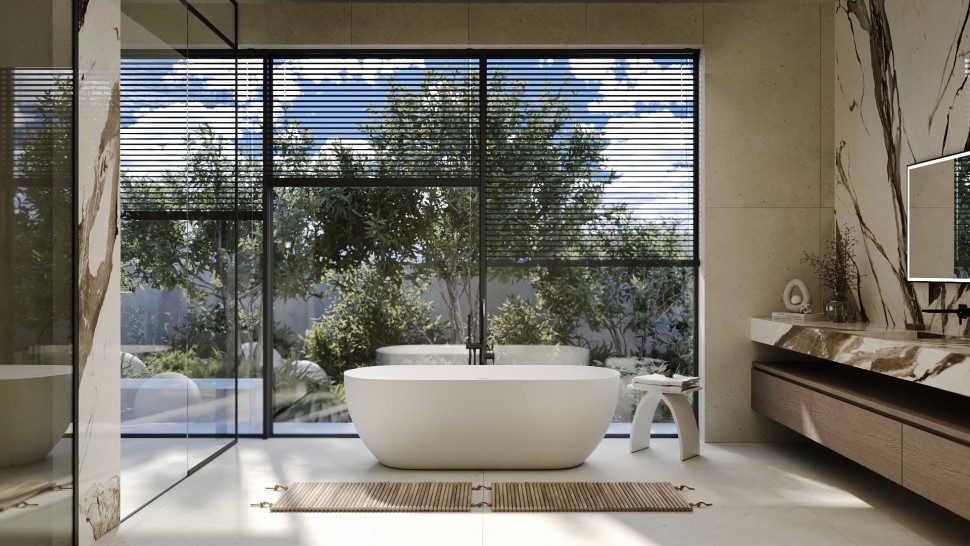 Ванна из искусственного камня ABBER Stein AS9613-1.7 белая матовая