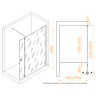 Душевая перегородка RGW WA-054Gb (WA-010Gb + Z-072Gb) (Прозрачное, 1200)