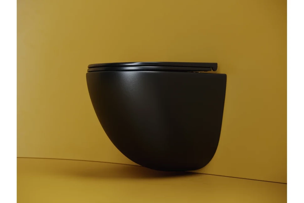 Подвесной унитаз Vogue безободковый, смыв торнадо CN4008TMB