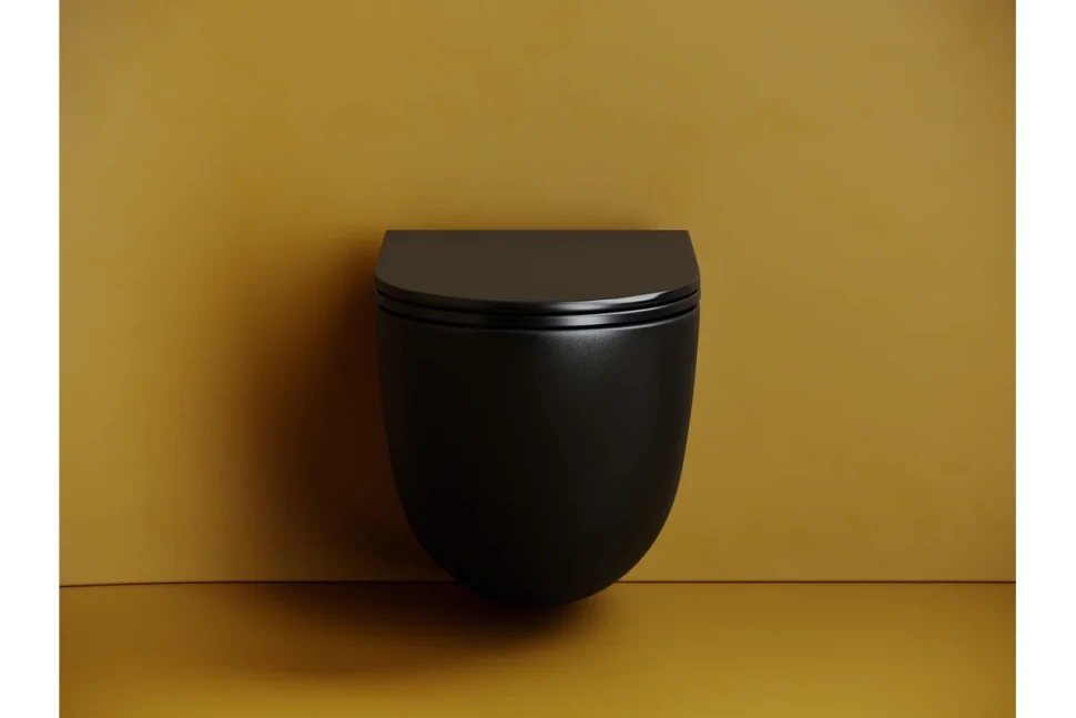 Подвесной унитаз Vogue безободковый, смыв торнадо CN4008TMB