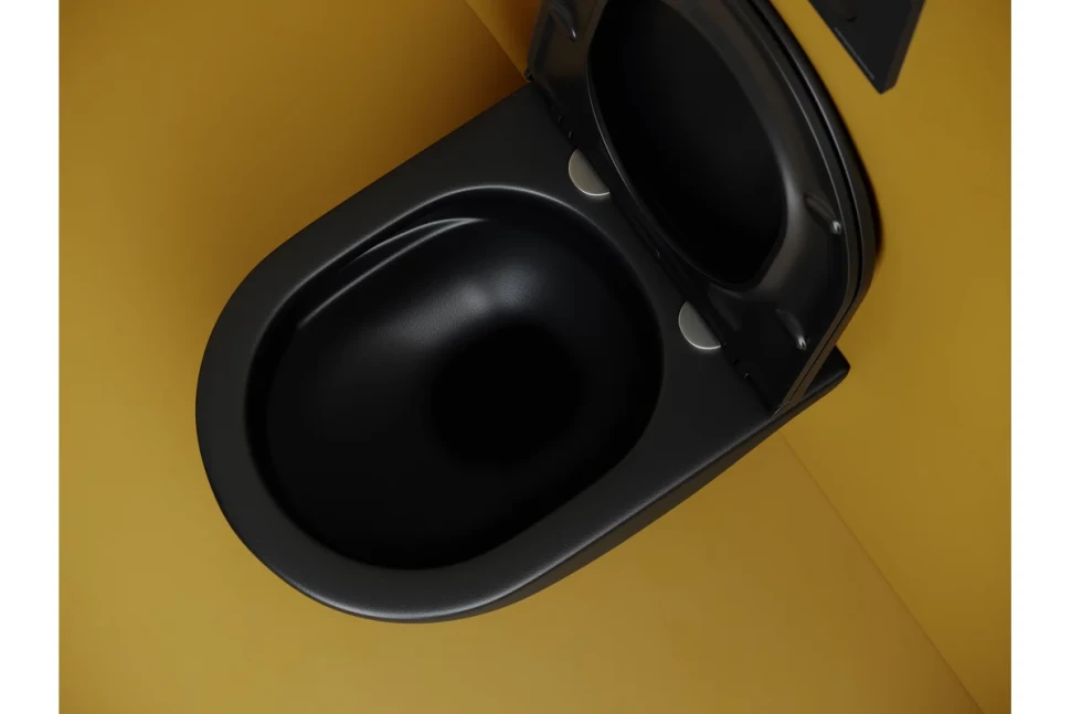 Подвесной унитаз Vogue безободковый, смыв торнадо CN4008TMB