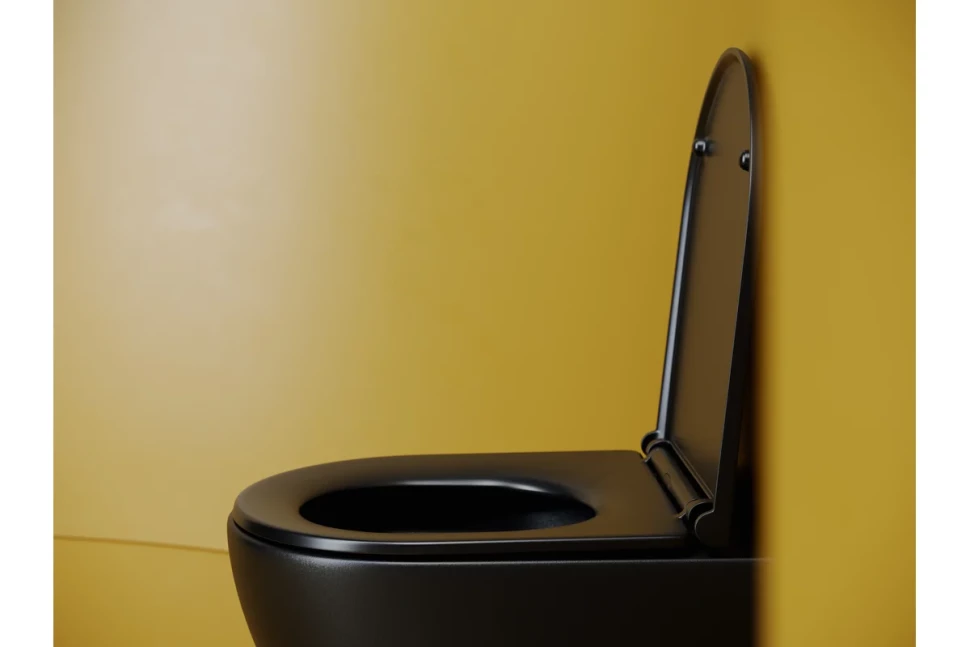 Подвесной унитаз Vogue безободковый, смыв торнадо CN4008TMB