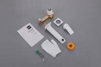 Смеситель ABBER Weiss Insel AF8082FW для раковины скрытого монтажа, белый матовый